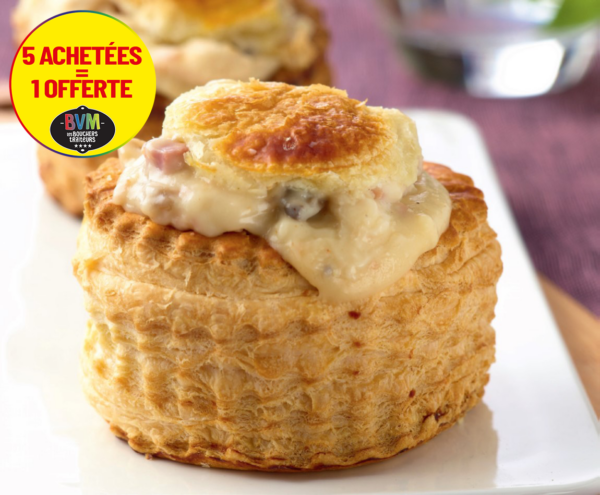 Bouchée à la Reine au jambon - Lot de 6 pièces