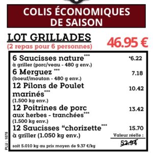Lot Grillades