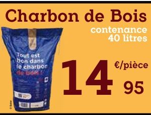 Charbon de bois 40 litres