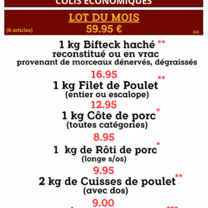 Lot du mois