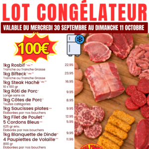 Lot congélateur