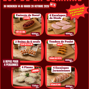 Lot BVM N°6 du mercredi 14 au mardi 20 octobre 2026